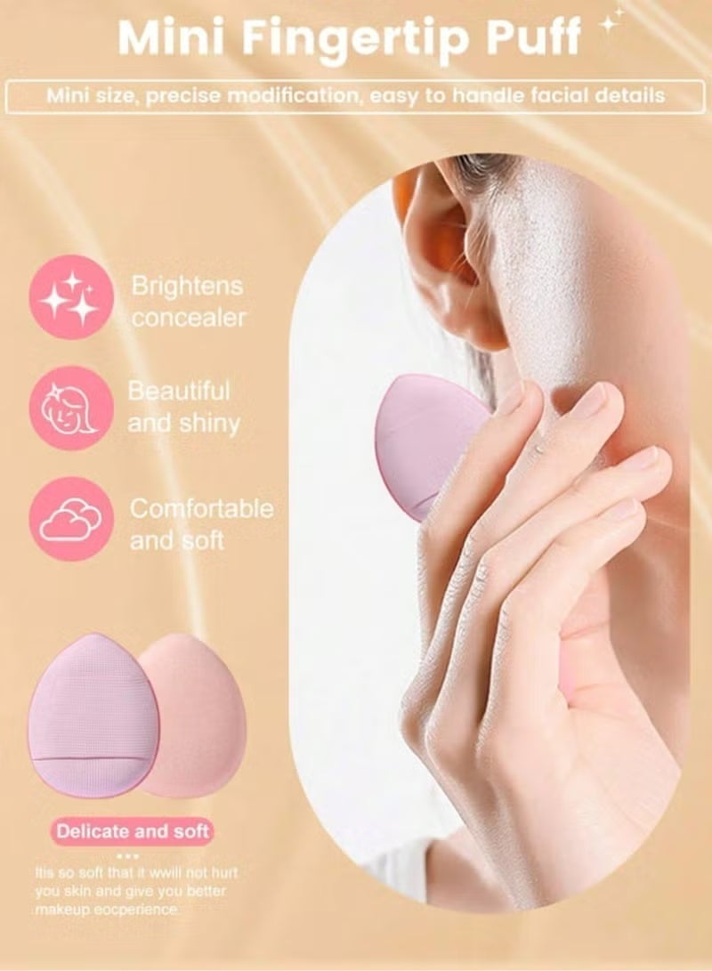 شي إن مجموعة إسفنجات مكياج 6 قطع – وسادة بودرة مخملية وإسفنجة كونسيلر متعددة الألوان - Image 2